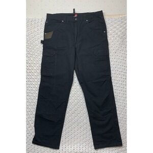 Wrangler Riggs Workwear Cargo Pants Mens 36x34 Fits 37x34 Black Ripstop Ranger